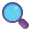 Magnifying Glass Tilted Left 3d icon