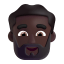 Man Beard 3d Dark icon
