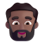 Man Beard 3d Medium Dark icon