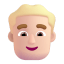Man Blonde Hair 3d Light icon