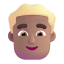 Man Blonde Hair 3d Medium icon