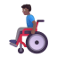 Man In Manual Wheelchair 3d Medium Dark icon