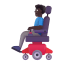 Man In Motorized Wheelchair 3d Dark icon