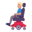 Man In Motorized Wheelchair 3d Medium Light icon