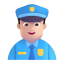 Man Police Officer 3d Light icon