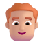 Man Red Hair 3d Medium Light icon