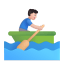 Man Rowing Boat 3d Light icon