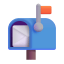 Open Mailbox With Raised Flag 3d icon
