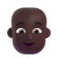 Person Bald 3d Dark icon