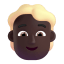 Person Blonde Hair 3d Dark icon