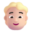 Person Blonde Hair 3d Light icon