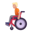 Person In Manual Wheelchair 3d Medium Light icon