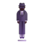 Person In Suit Levitating 3d Dark icon
