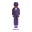 Person In Suit Levitating 3d Medium Dark icon