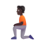 Person Kneeling 3d Dark icon