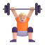 Person Lifting Weights 3d Medium Light icon