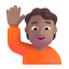 Person Raising Hand 3d Medium icon