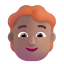 Person Red Hair 3d Medium icon