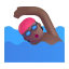 Person Swimming 3d Medium Dark icon