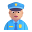 Police Officer 3d Medium Light icon