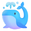 Spouting Whale 3d icon