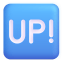 Up Button 3d icon