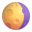 Waning Gibbous Moon 3d icon