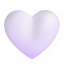 White Heart 3d icon