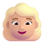 Woman Blonde Hair 3d Medium Light icon