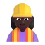 Woman Construction Worker 3d Dark icon