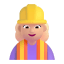 Woman Construction Worker 3d Medium Light icon
