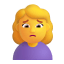 Woman Frowning 3d Default icon