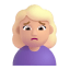 Woman Frowning 3d Medium Light icon