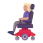 Woman In Motorized Wheelchair 3d Medium Light icon