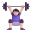 Woman Lifting Weights 3d Light icon