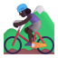 Woman Mountain Biking 3d Dark icon