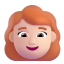 Woman Red Hair 3d Light icon