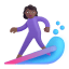 Woman Surfing 3d Medium Dark icon