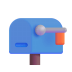 Closed-Mailbox-With-Lowered-Flag-3d icon