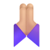 Folded-Hands-3d-Medium-Light icon
