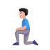 Man-Kneeling-3d-Light icon