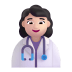 Woman-Health-Worker-3d-Light icon