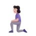 Woman-Kneeling-3d-Light icon