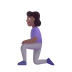 Woman-Kneeling-3d-Medium-Dark icon