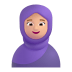 Woman-With-Headscarf-3d-Medium-Light icon