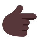 Backhand-Index-Pointing-Right-Flat-Dark icon