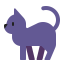 Black Cat Flat icon