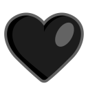 Black-Heart-Flat icon