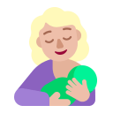 Breast Feeding Flat Medium Light icon