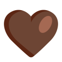 Brown Heart Flat icon